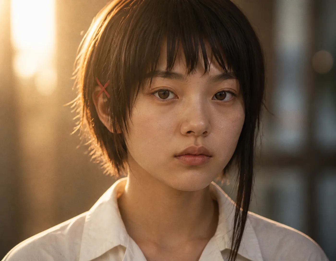 Photorealistic portrait used for a metadata comparison